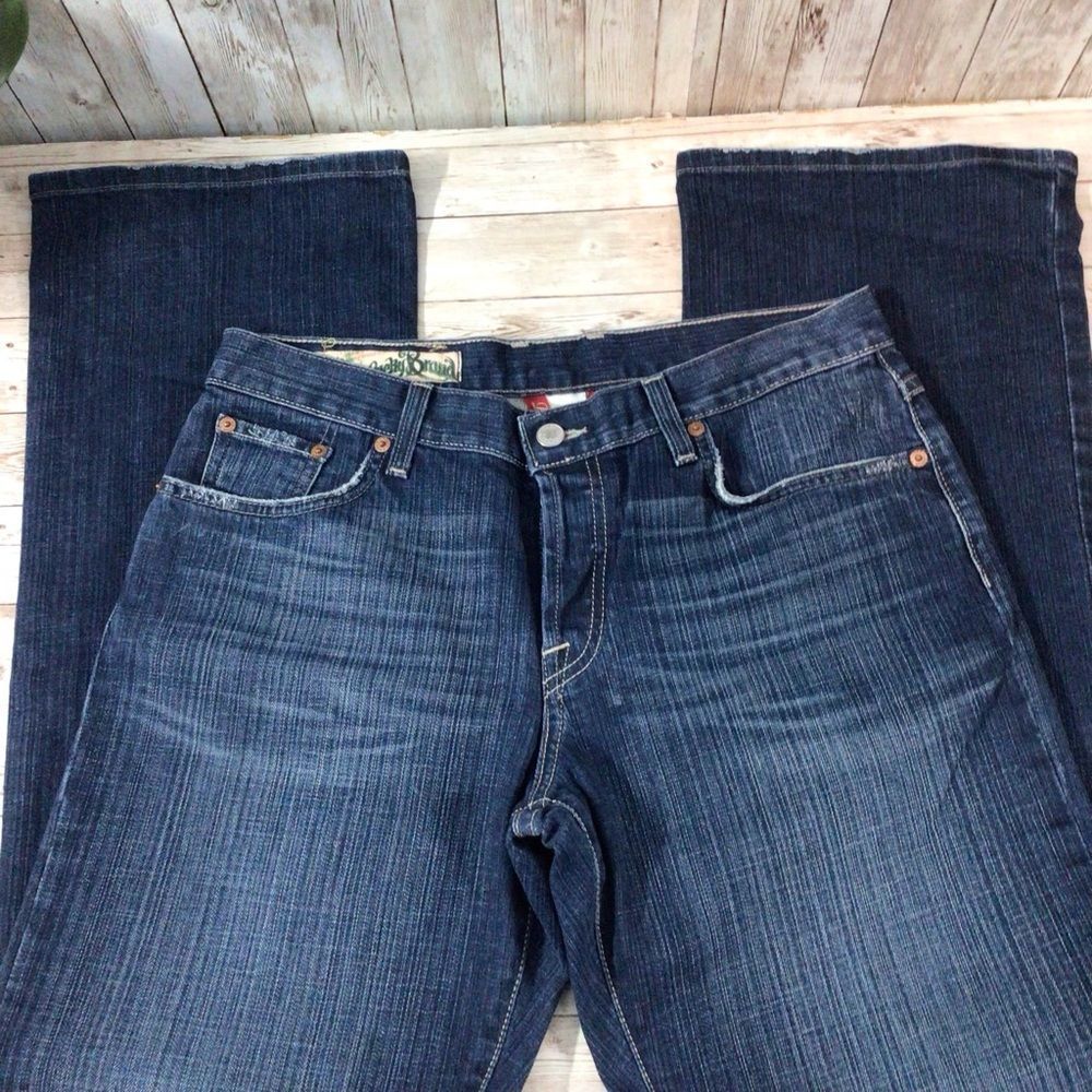 Woman’s Lucky Brand Southside Rider Mid Rise Button Fly Boot Cut Jeans - Picture 4 of 11